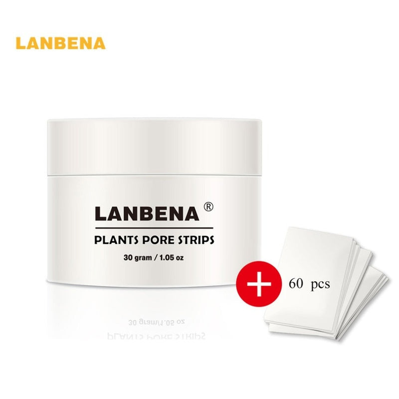 LANBENA 60Pcs Blackhead Remover Nose Mask Pore Strip Black Head Peeling Mask Deep Cleansing Face Skin Care Anti drying aging