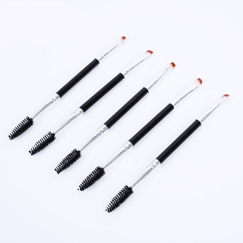 Eyebrow Brush Dual ended Duo Brow Eyeliner Angled Cut Spoolie Brush Makeup Tool