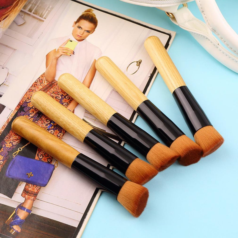 5PCS Bamboo Handle Makeup Brush Set Cosmetics Kit Powder Blush Make up Brushes styling tools Face care Drop Shipping Wholesale