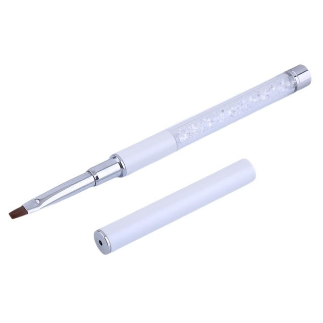 1Pc Nail Art Care Tools Crystal Gel Pen Brush Handle Nail Art Tool Pen Anti-slip handle, soft hair Free Shipping