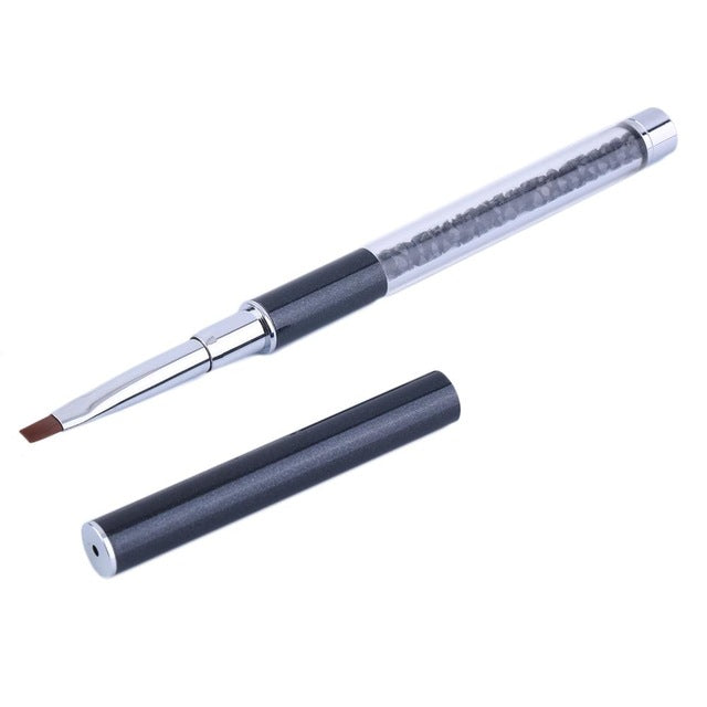 1Pc Nail Art Care Tools Crystal Gel Pen Brush Handle Nail Art Tool Pen Anti-slip handle, soft hair Free Shipping