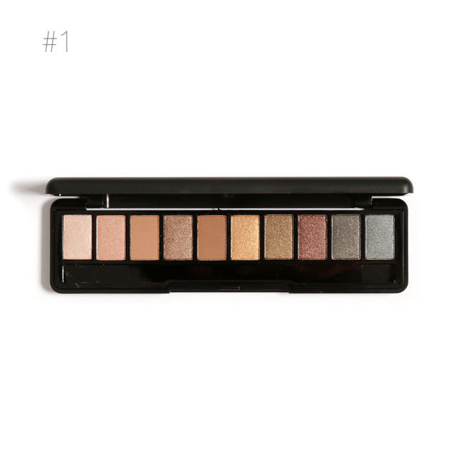 Focallure 10-Colors Naked Eye Shadow Palette Nude Eyeshadow Palette Shadow Shade for Eyebrows Makeup Set Maquiagem
