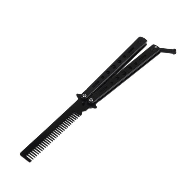 Stainless Steel Practice Training Butterfly Style Knife Comb Cool Hair Care Styling Tools Hot Selling