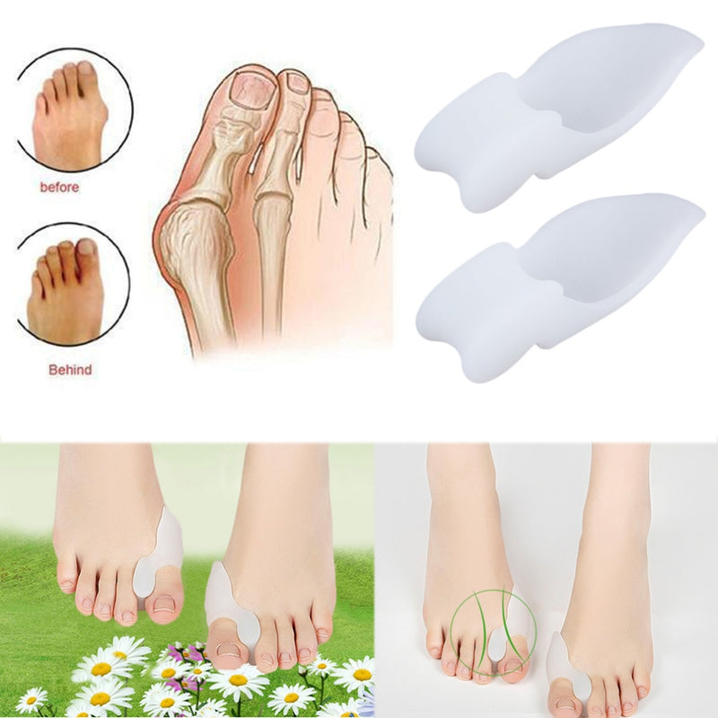 2pcs/lot Silicone Gel Foot Pad Stretch Corrector Big Toe Separator Spreaders Alignment Toe Bone Insole Foot Care Tool