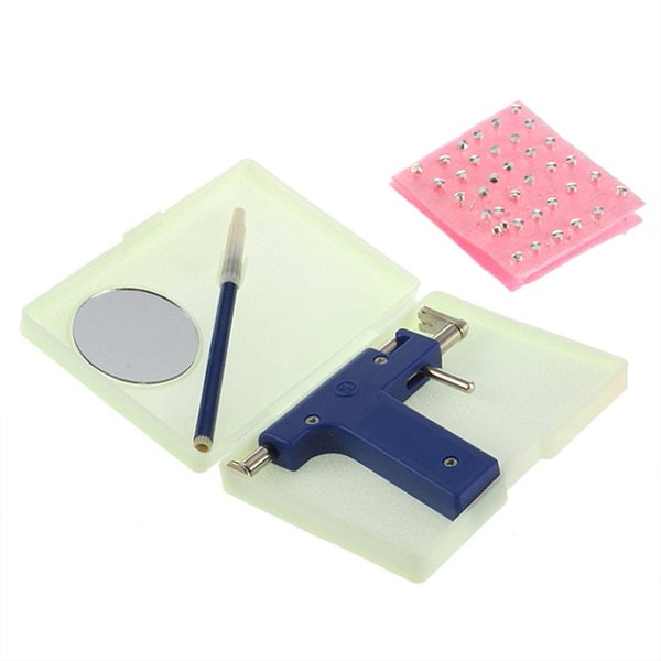 Professional Iron Ear Piercing Gun Ear Nose Navel Body Piercing Gun 72pcs Studs Makeup Tool Kit Set For Beauty