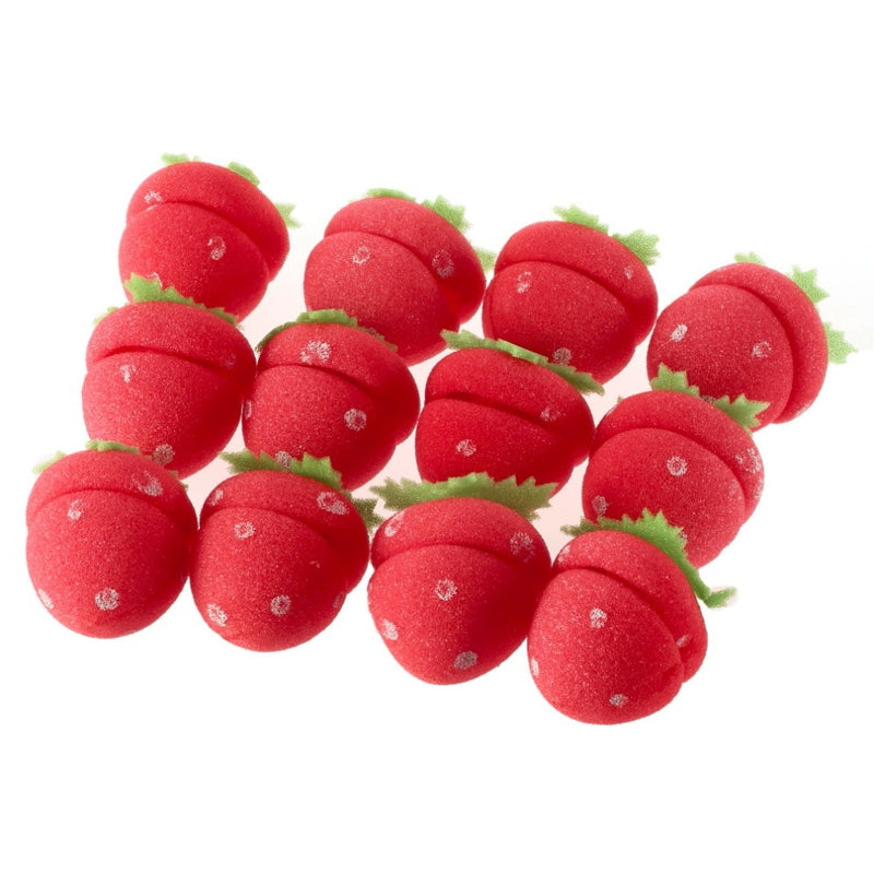 12pcs/set Strawberry Balls Hair Care Soft Sponge Rollers Curlers Lovely DIY Tool Personal Lovely Hair Styling Curlers Tools
