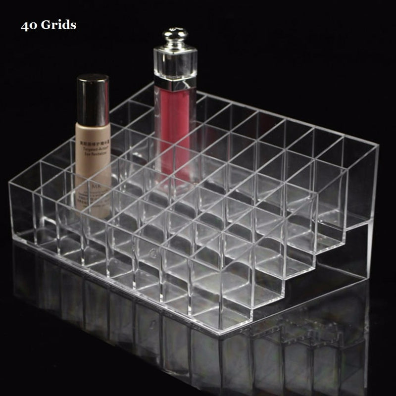 40/36/24 Grids Multifunctional Home Bedroom Lipstick Stand Case Cosmetic Makeup Tools Organizer Holder Plastic Box