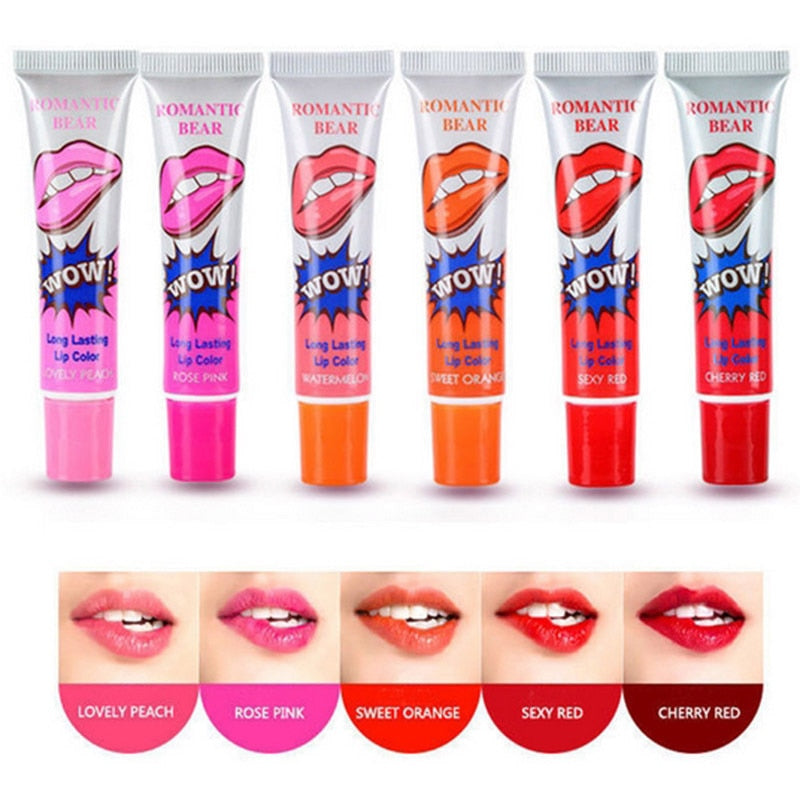 1Pcs Red Wow Matte Lipstick Liquid Lipstick Makeup Beauty Waterproof Matte Liquid Lipstick Lip Gloss Impermeavel LipGloss