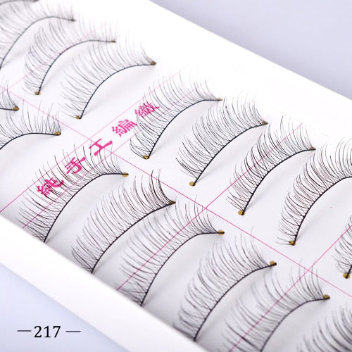 10 Pairs Fake Eyelashes 3D Mink Lashes False Thick Full Strip Long Black Natural Cruelty Free Handmade Makeup Beauty Tools CH504
