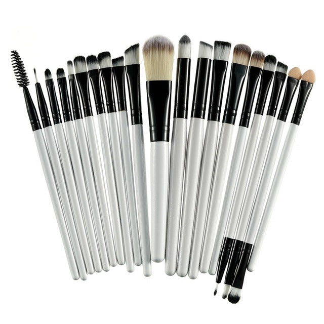 ROSALIND 20Pcs Professional Makeup Brushes Set Powder Foundation Eyeshadow Make Up Brushes Cosmetics Soft Synthetic Hair