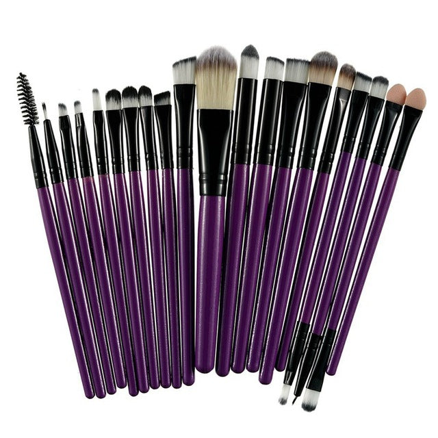 ROSALIND 20Pcs Professional Makeup Brushes Set Powder Foundation Eyeshadow Make Up Brushes Cosmetics Soft Synthetic Hair