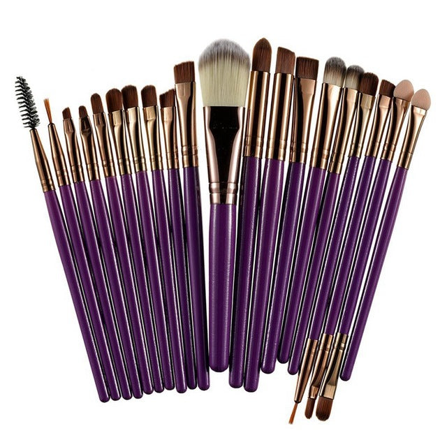 ROSALIND 20Pcs Professional Makeup Brushes Set Powder Foundation Eyeshadow Make Up Brushes Cosmetics Soft Synthetic Hair