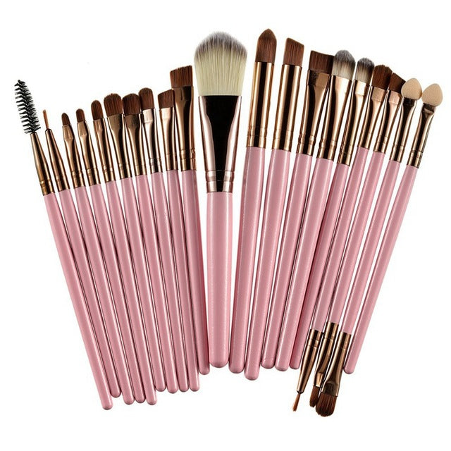ROSALIND 20Pcs Professional Makeup Brushes Set Powder Foundation Eyeshadow Make Up Brushes Cosmetics Soft Synthetic Hair