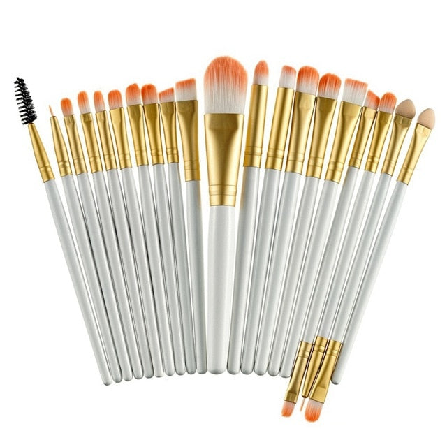 ROSALIND 20Pcs Professional Makeup Brushes Set Powder Foundation Eyeshadow Make Up Brushes Cosmetics Soft Synthetic Hair