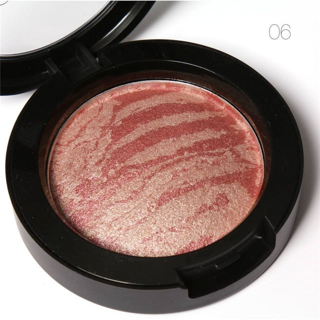 Focallure Natural Baked Face Pressed Blush Rouge Makeup Cheek Blusher Palettes Mineral Blusher Palette Cream Blush