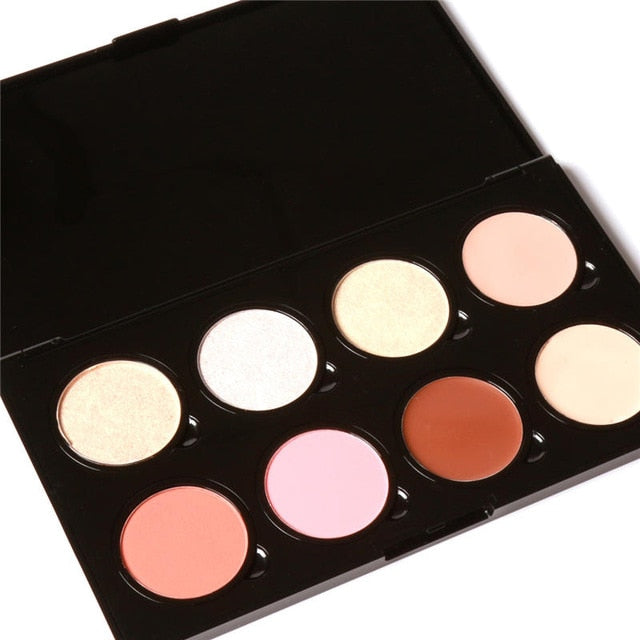FOCALLURE Highlither Face Powder Brighten Bronzer Pressed Concealer Contour Cosmetics Powder Palette Makeup Face Pressed Powder