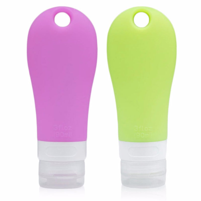 New 90ml Portable Mini Silicone Refillable Bottle creams Makeup Product Travel Tubes Lotion Points Absolutely Shampoo Container
