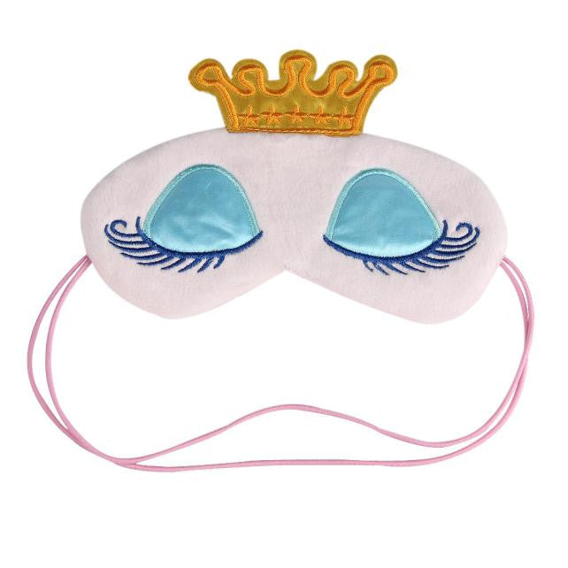 Cute Eyes Cover Crown Style Travel Sleeping Blindfold Shade Eye Mask