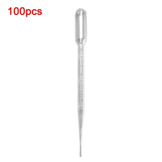 100PCS/SET Durable For Use 3ML Disposable Plastic Eyedroppers Pipette Eye Droppers for Liquid Transfer Top Quality