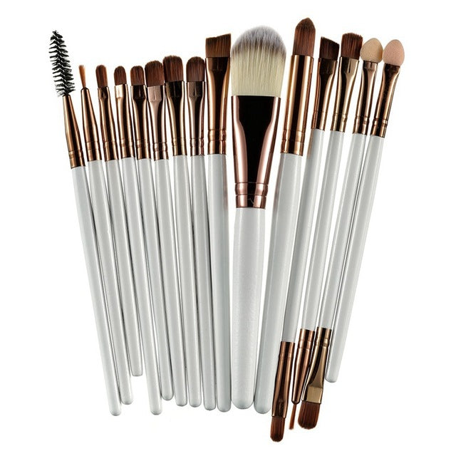 ROSALIND Professional 15 Pcs/Sets Eye Shadow Foundation Eyebrow Lip Brush Makeup Brushes Comestic Tool Make Up Eye Brushes