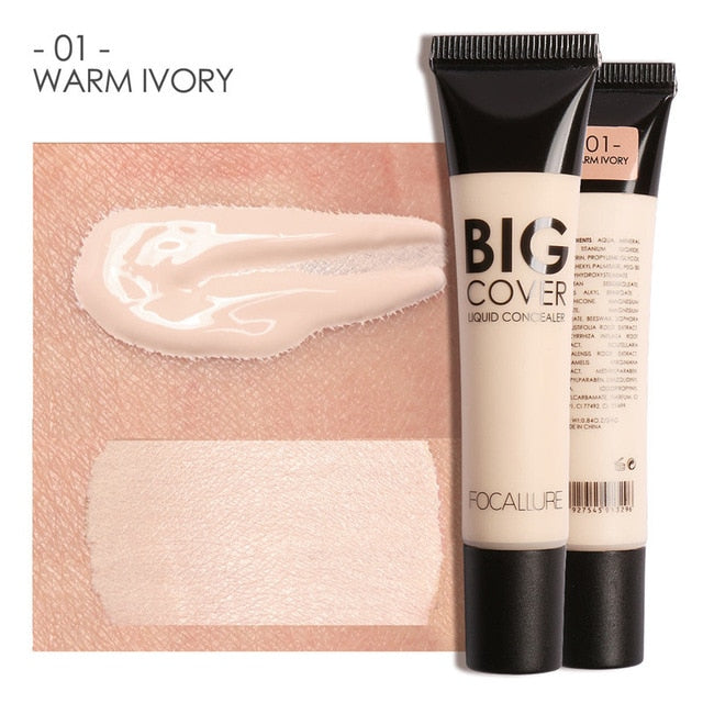 FOCALLURE Face Concealer Cream Pro Contour Makeup Liquid Concealer Makeup Natural Foudantion Cream 4 Colors