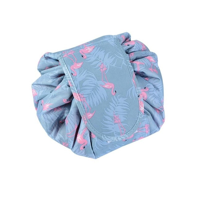 Korean Fashion Waterproof Large Capacity Quick Drawstring Makeup Jewelry Storage Bag Women Travel Cosmetic Bag Toiletry Tool Kit