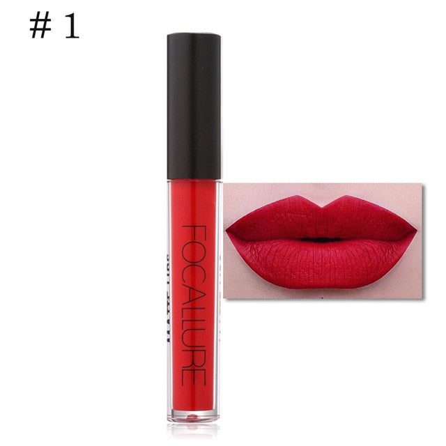 Focallure 6ML Lip Kit Chamelenon Meatal Lipstick Glitter Shimmer Matt Lip Gloss Liquid Closses Long Lasting Waterproof Lip Gift