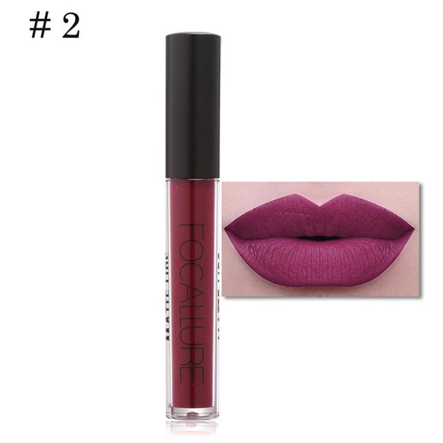 Focallure 6ML Lip Kit Chamelenon Meatal Lipstick Glitter Shimmer Matt Lip Gloss Liquid Closses Long Lasting Waterproof Lip Gift