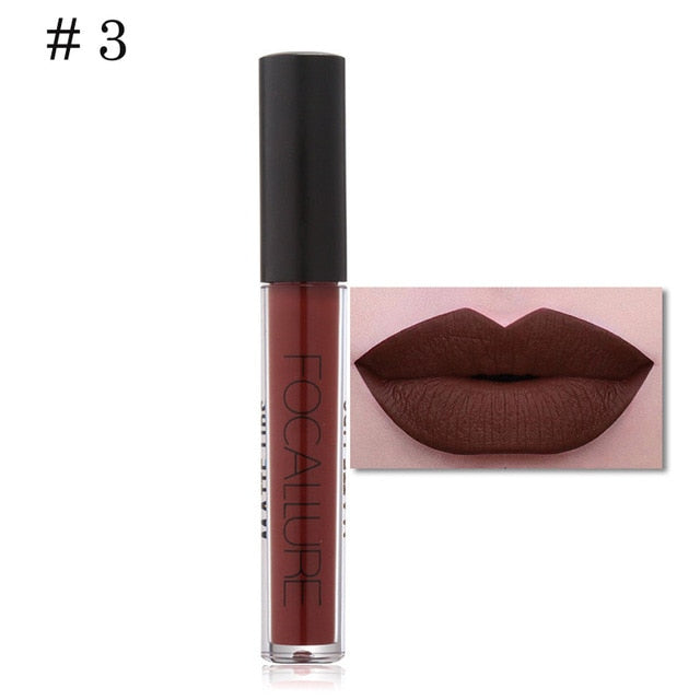 Focallure 6ML Lip Kit Chamelenon Meatal Lipstick Glitter Shimmer Matt Lip Gloss Liquid Closses Long Lasting Waterproof Lip Gift