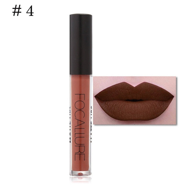 Focallure 6ML Lip Kit Chamelenon Meatal Lipstick Glitter Shimmer Matt Lip Gloss Liquid Closses Long Lasting Waterproof Lip Gift
