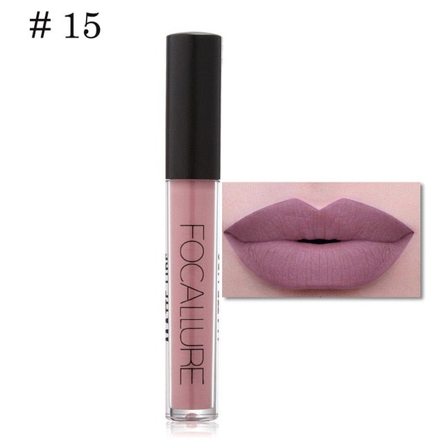 Focallure 6ML Lip Kit Chamelenon Meatal Lipstick Glitter Shimmer Matt Lip Gloss Liquid Closses Long Lasting Waterproof Lip Gift