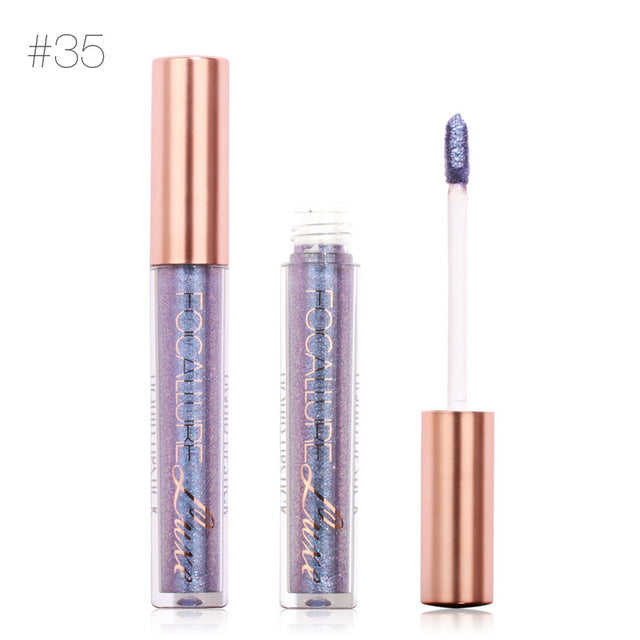 Focallure 6ML Lip Kit Chamelenon Meatal Lipstick Glitter Shimmer Matt Lip Gloss Liquid Closses Long Lasting Waterproof Lip Gift