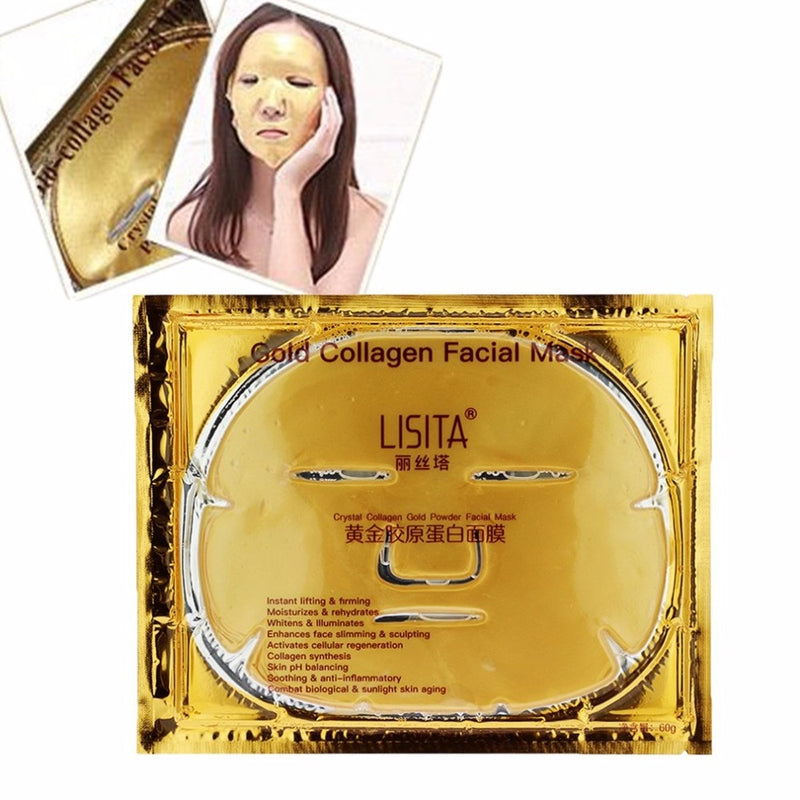 Anti-Aging Anti-Wrinkle Collagen Nutrients Facial Mask Beauty Purifying Moisturizing Personal Face Mask Care Gold Mask