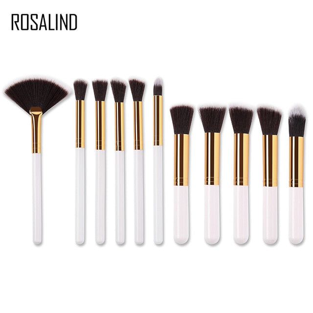 ROSALIND 11PCS eye lips face Make up Brush Set Lip Eyeliner Brush professional Brush for Foundation Powder make up Brushes