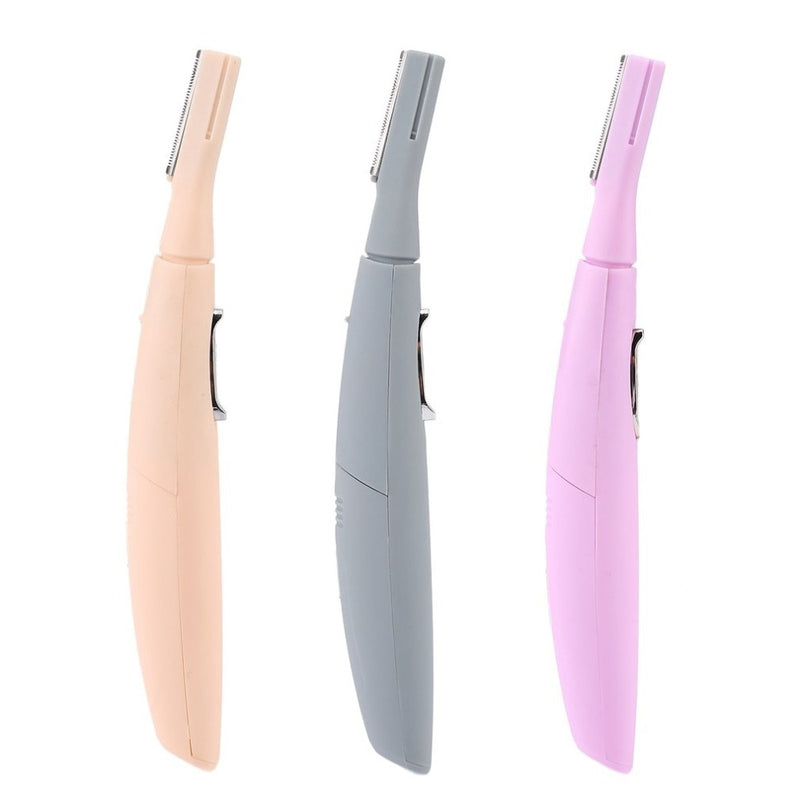 Electric Eyebrow Trimmer Scissors Portable Body Facial Hair Removal Shaver Face Care Apparatus for Women Battery-Operated