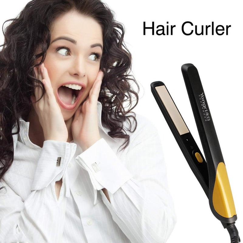 Professional Hair Curler Electric Hair Straightener Ceramic Curling Iron Instant Heating Up Hair Care & Styling Tool EU Plug