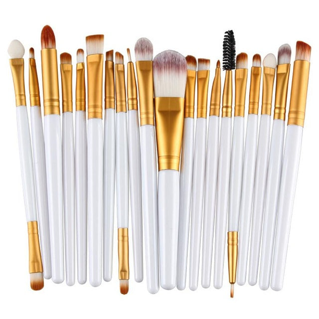 High Quality 20Pcs Eye Makeup Brushes Set Pro Powder Blush Foundation Eyeshadow Eyeliner Lip Cosmetic Brush Kit Beauty Tool Kit