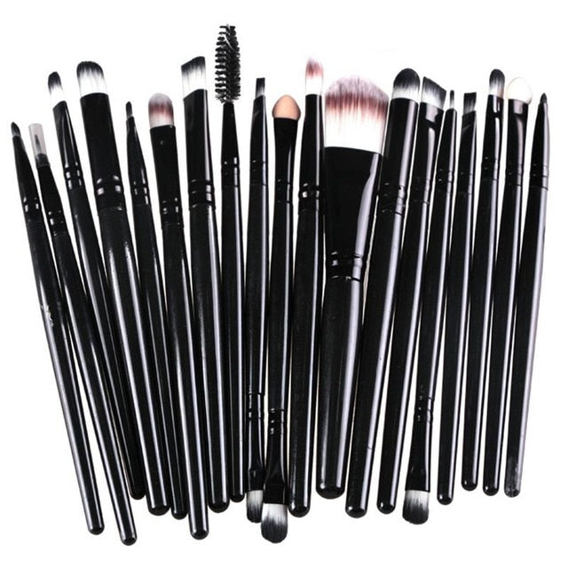 High Quality 20Pcs Eye Makeup Brushes Set Pro Powder Blush Foundation Eyeshadow Eyeliner Lip Cosmetic Brush Kit Beauty Tool Kit