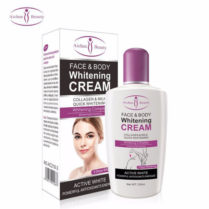 Aichun Body Cream For Dark Skin Bleaching Brightening Body Lotion Whitening Cream 120ml Private Parts Formula Armpit Whitener