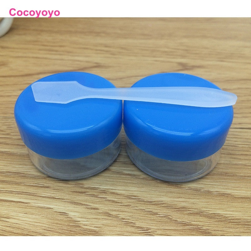 Top Sell 2 pcs Travel Plastic Clear Facial Cream Mask Wet Bottles Stick Cosmetic Container Random Color