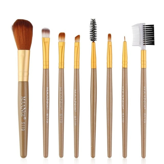 8 pcs Professional Makeup Brushes Set Powder Eyeshadow Highlight Foundation Beauty Cosmetics Make Up Brush Tool Kits