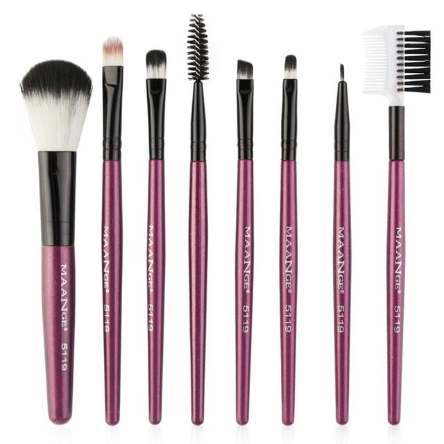 8 pcs Professional Makeup Brushes Set Powder Eyeshadow Highlight Foundation Beauty Cosmetics Make Up Brush Tool Kits