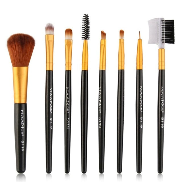 8 pcs Professional Makeup Brushes Set Powder Eyeshadow Highlight Foundation Beauty Cosmetics Make Up Brush Tool Kits