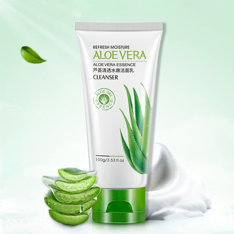 Face Cleansing Soothing Moisture Aloe Vera Cleansing Gel Foam Hydrating Whitening Oil Control