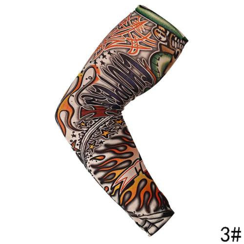 Fake Nylon Temporary Tattoo Sleeve Arm Stockings Tatoo Men Women Sleeve