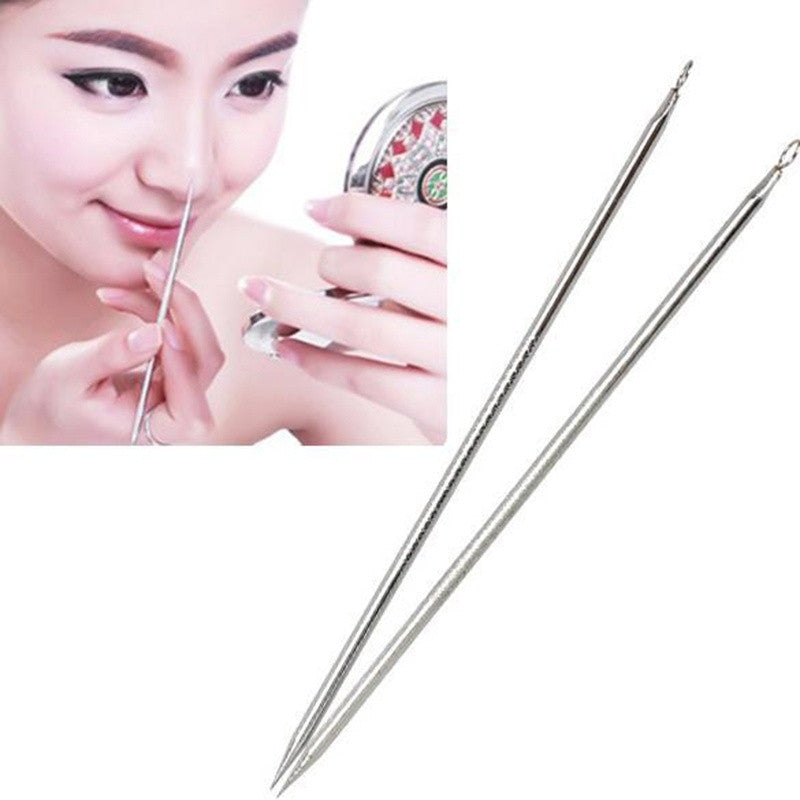 Silver Blackhead Comedone Remover Acne Blemish Pimple Extractor Tool CA