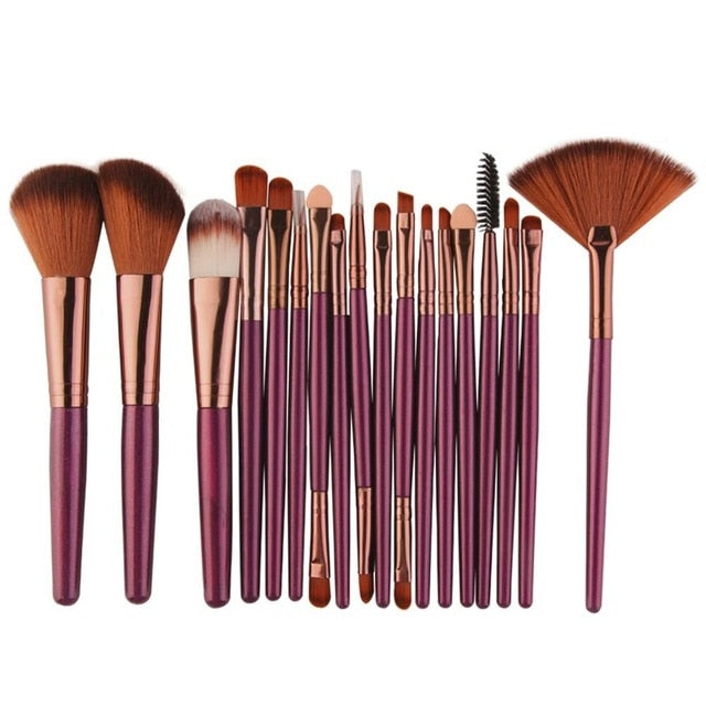 18 Pcs MAANGE Makeup Tools Set Brushes Suit Foundation Eye Lip Eyeshadow Brush