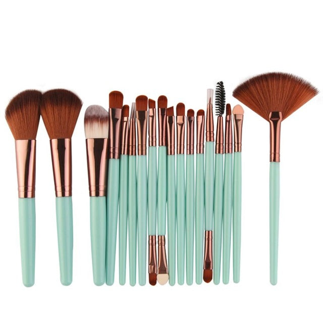 18 Pcs MAANGE Makeup Tools Set Brushes Suit Foundation Eye Lip Eyeshadow Brush