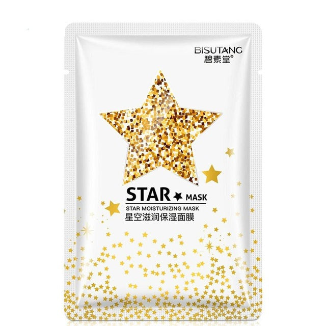Face Facial Mask Luxurious Star Glitter Mask Moisturizing Gold Black Dots Remover Peel off Black Facial Beauty Mask