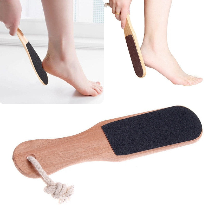 Cool Wooden Double Sided Foot File Pedicure Tool for Removing Dead Skin Feet Massage SPA